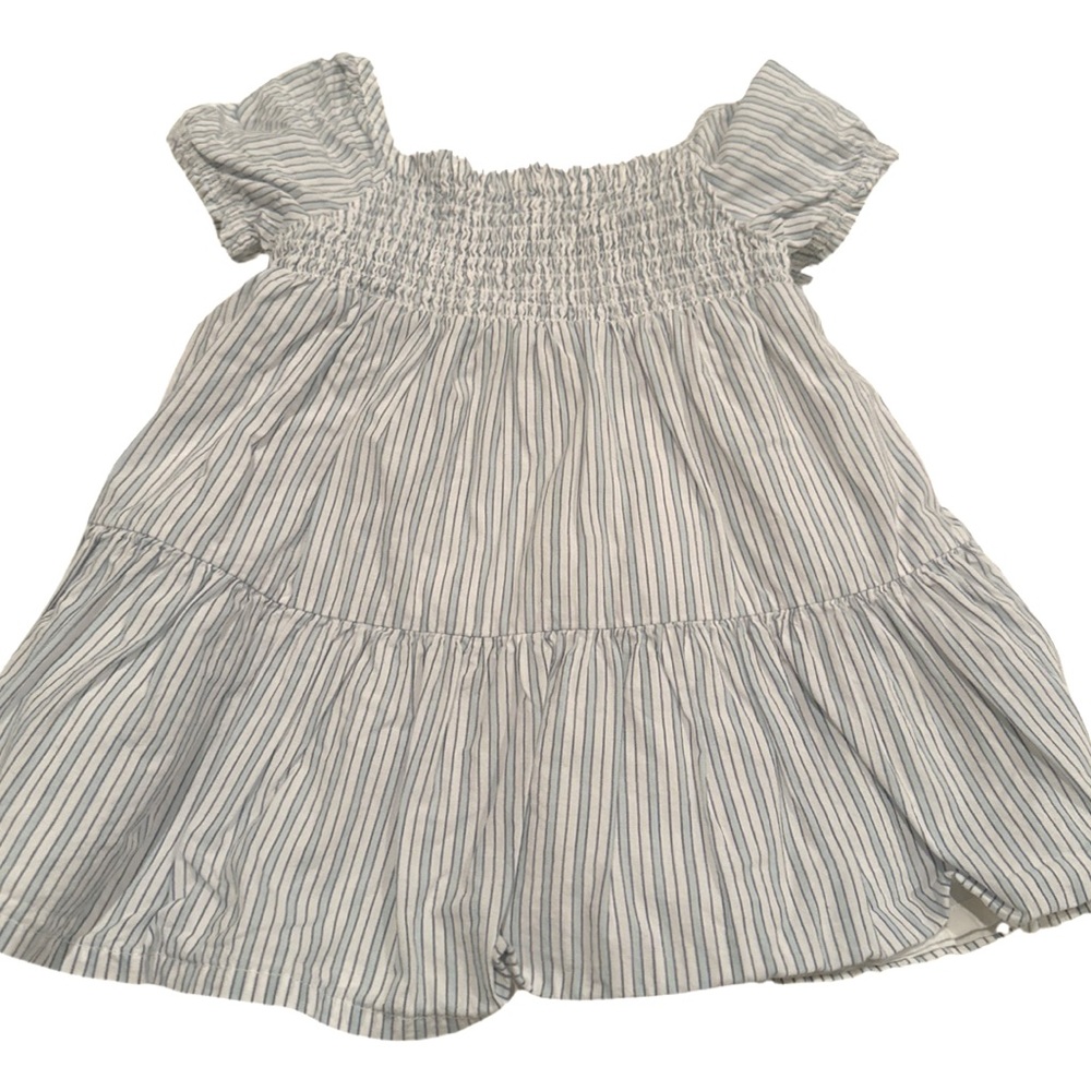 Blue striped dress